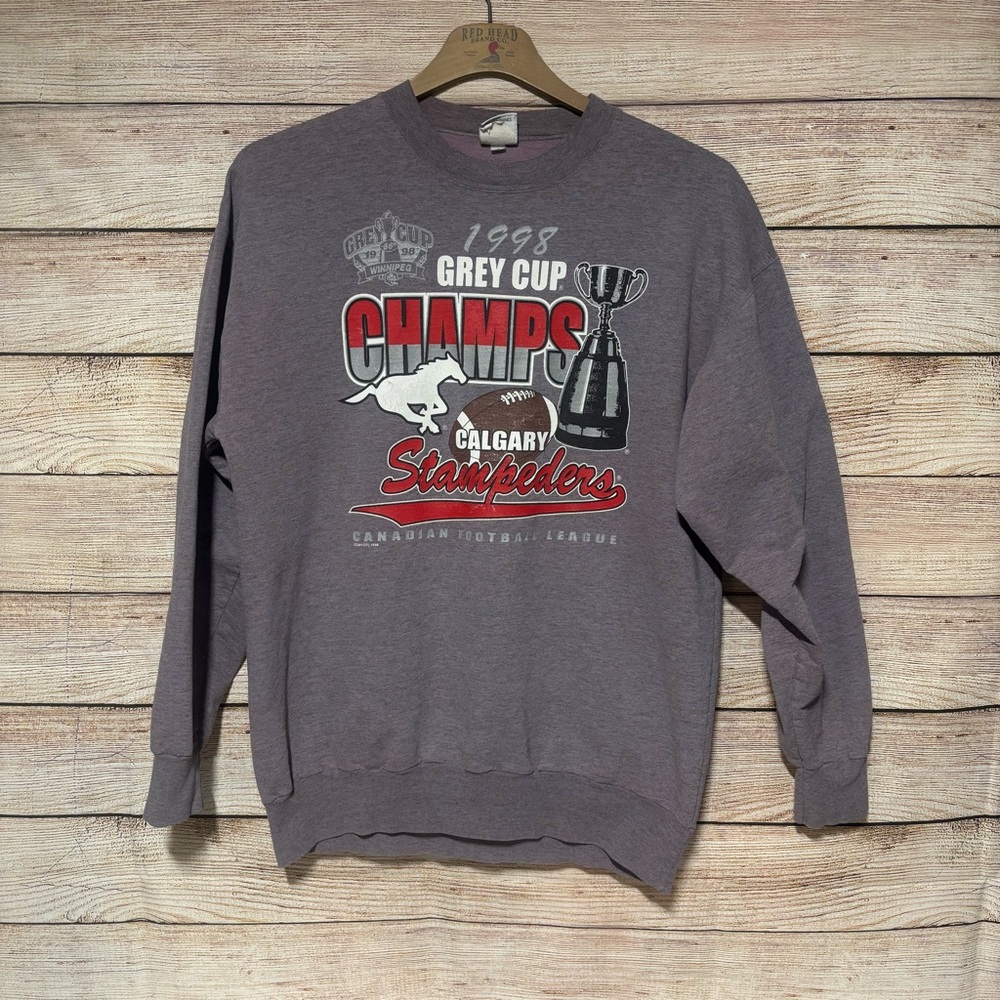 Vintage Calgary Stampeders 1998 Grey Cup Champs Crewneck XL